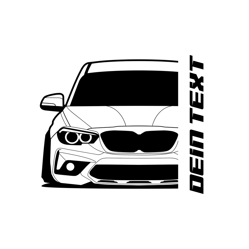 2.	BMW 1er F20 M T-Shirt mit personalisierbarem Seitenschriftzug für BMW Fans