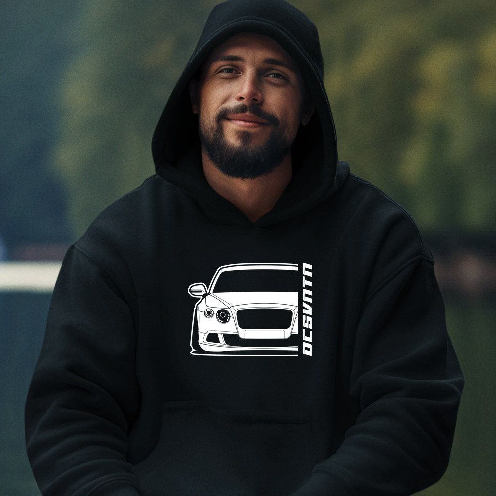 Bentley Continental GT Speed Hoodie mit Print, Auto Hoodie für Bentley Fans Baujahr 2002