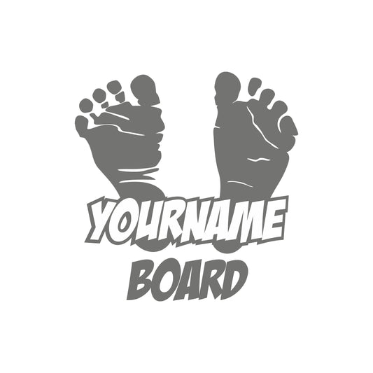 Babyfüße Your Name on Board – Baby Sticker