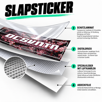 Audi RS4 B5 blue slap sticker