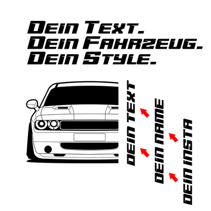 Dodge Challenger BJ 2012 – personalisierbares Shirt & Hoodie