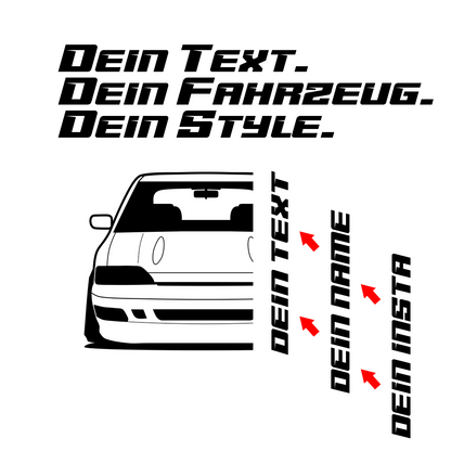 Ford Escort MK5 Rs2000 BJ 1995 FO-003 – schwarzes Shirt