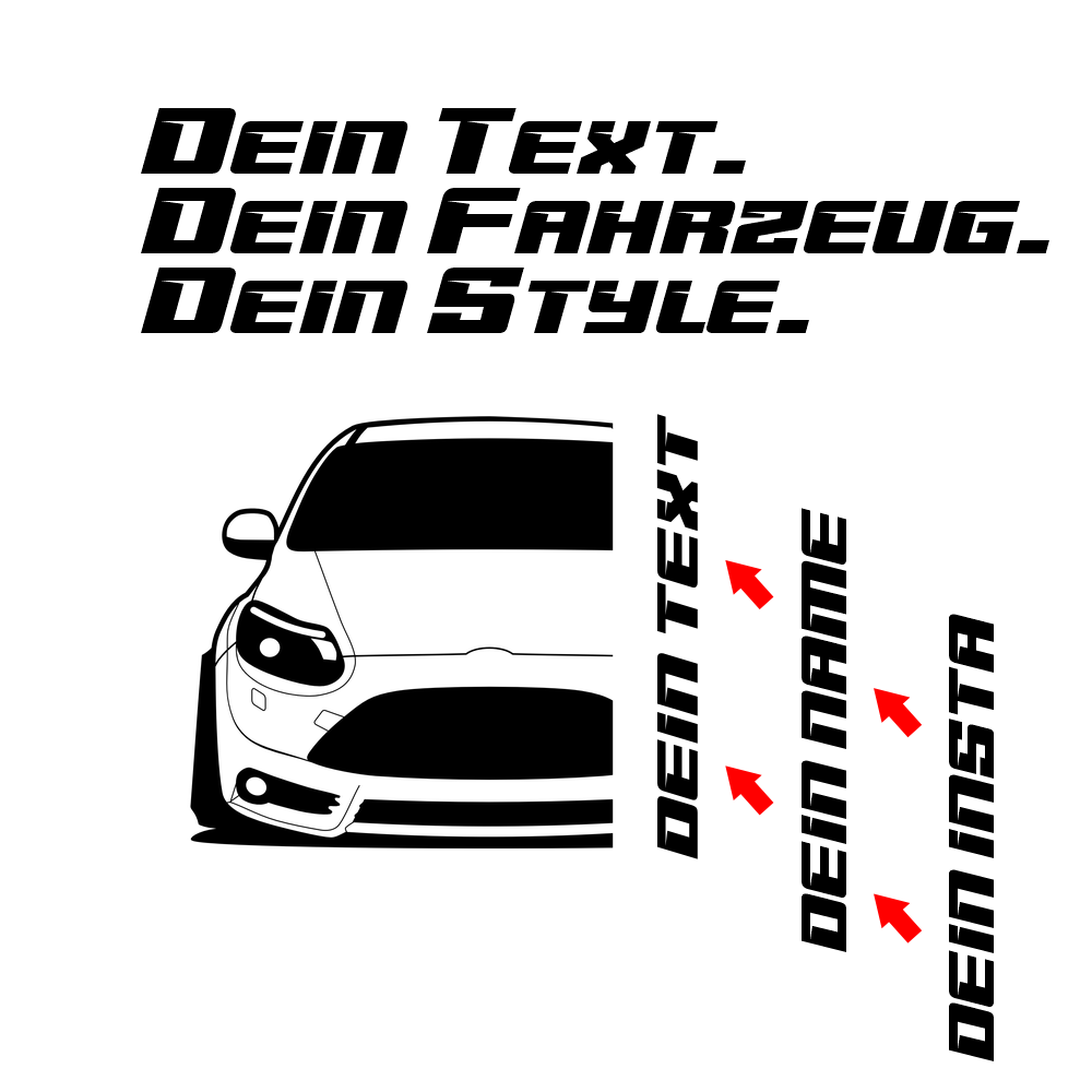 Ford Focus MK3 ST VFL BJ 2002 FO-004 – schwarzes Shirt