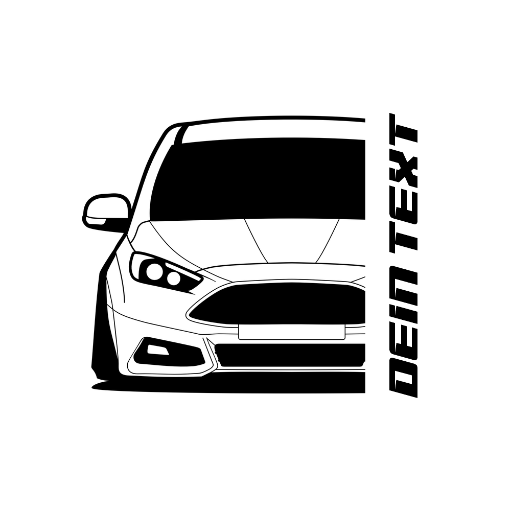 Ford Focus ST Facelift BJ 2015 – personalisierbares Shirt & Hoodie