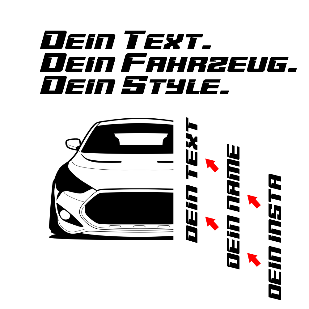 Hyundai Veloster FS Turbo BJ 2011 – personalisierbares Shirt & Hoodie