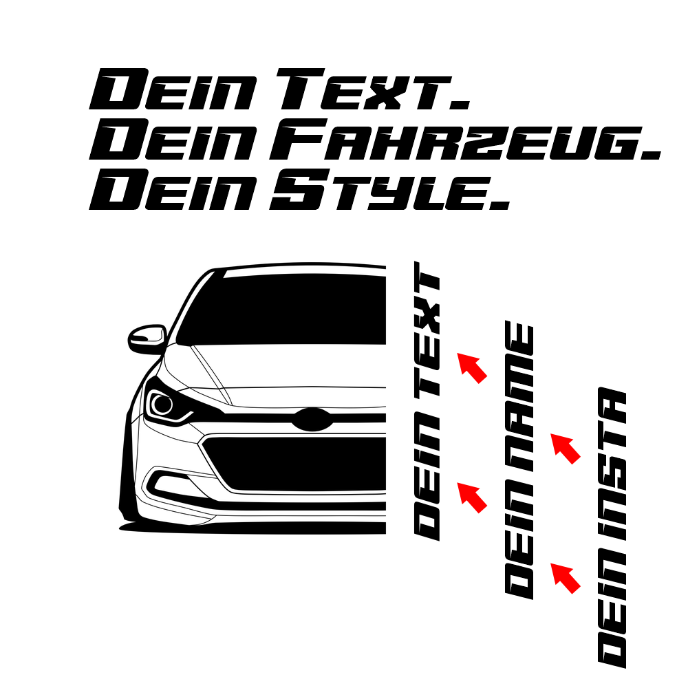 Hyundai I20 BJ 2020 – personalisierbares Shirt & Hoodie