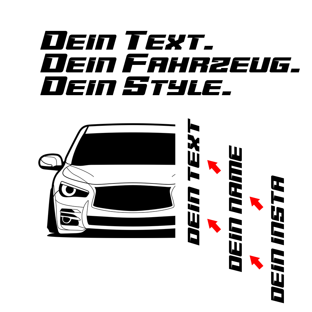 Infinity Q50 BJ 2013 – personalisierbares Shirt & Hoodie