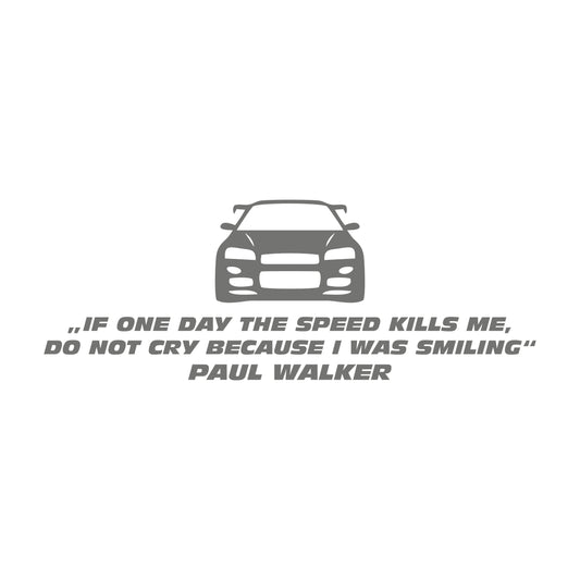 If one Day the Speed kills me do not cry Skyline Front