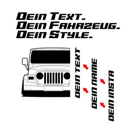 Jeep Wrangler BJ 1998 – personalisierbares Shirt & Hoodie