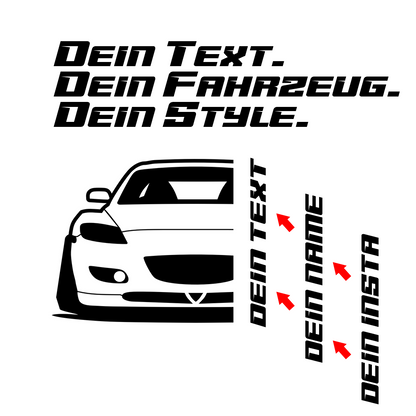 Mazda RX-8 R BJ 2003 – personalisierbares Shirt & Hoodie