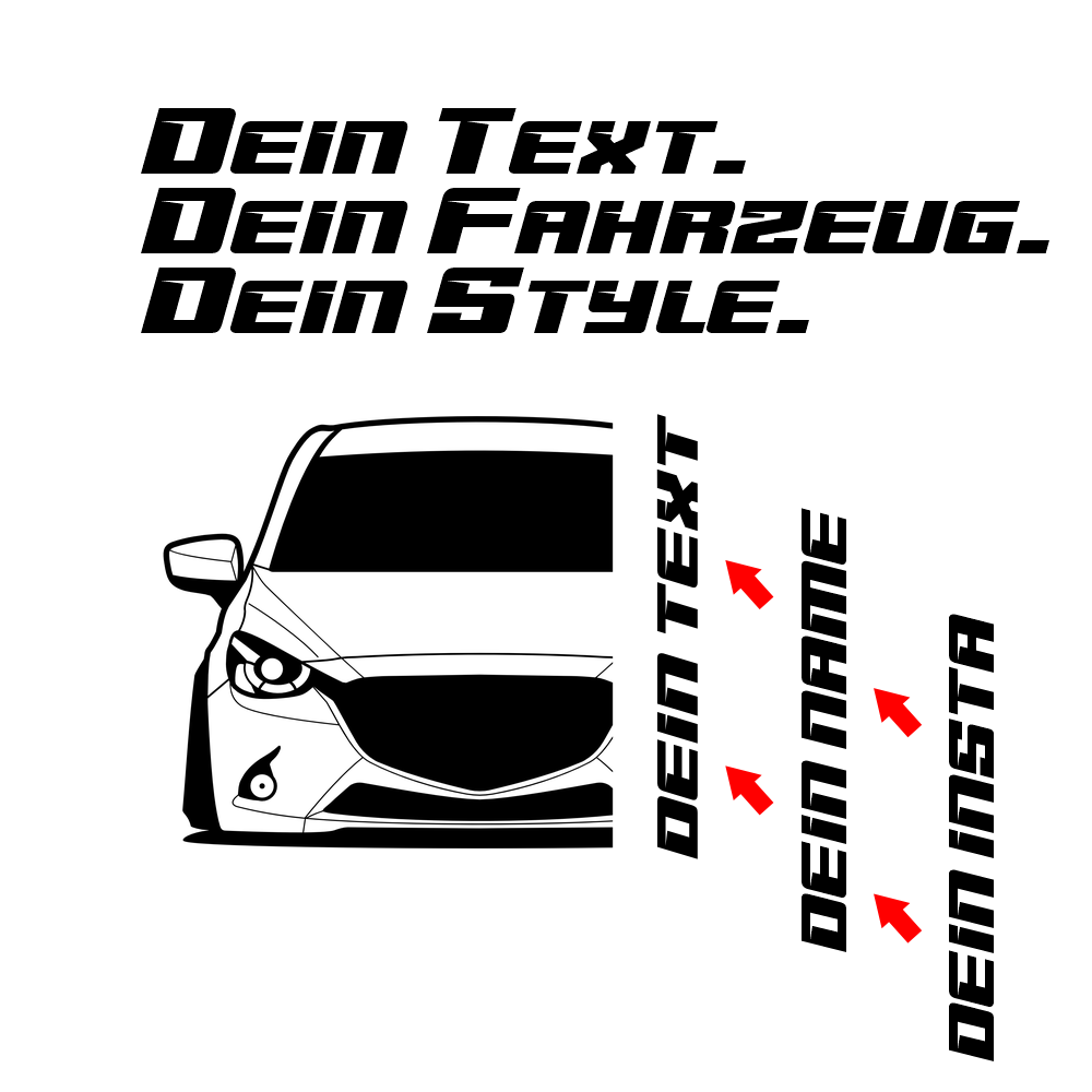 Mazda 2 DJ1 BJ 2015 – personalisierbares Shirt & Hoodie