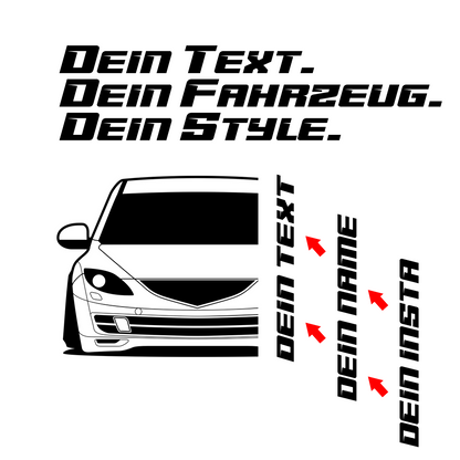 Mazda 6 Sport BJ 2008 – personalisierbares Shirt & Hoodie