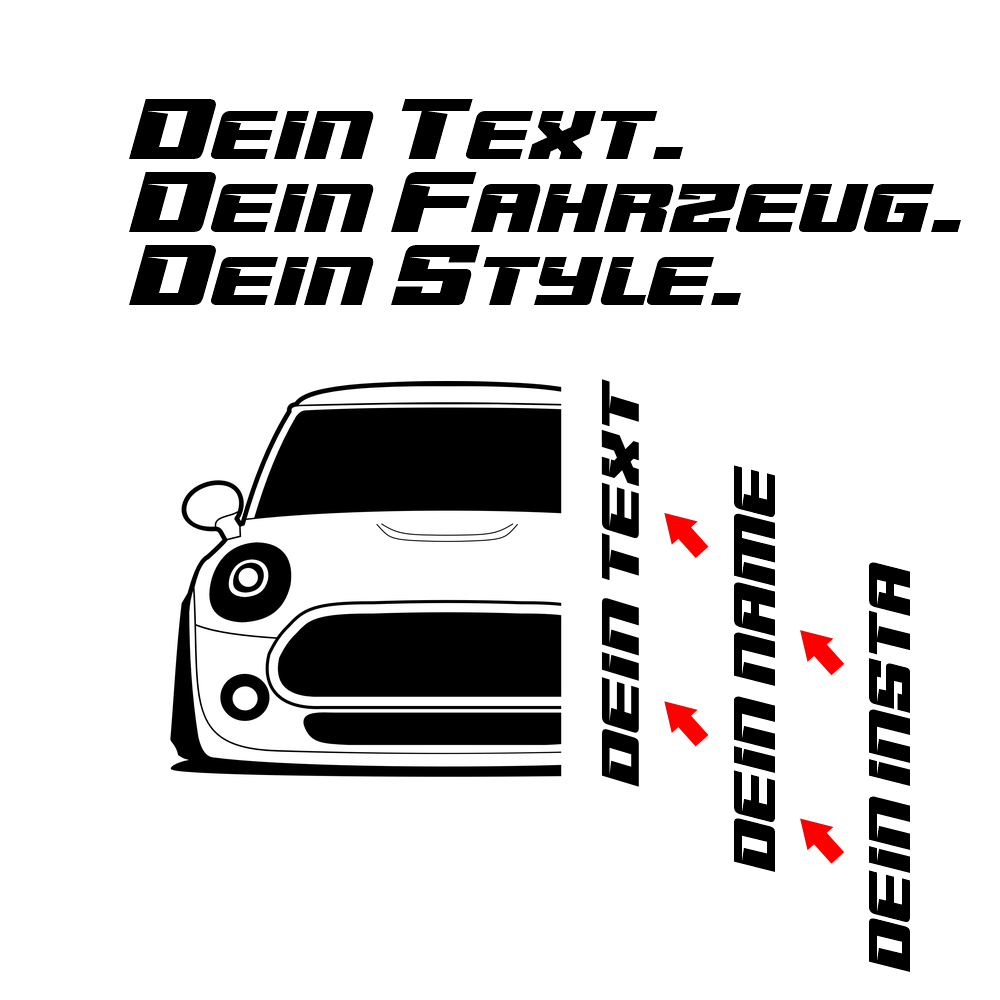 Mini Cooper BJ 2014 – personalisierbares Shirt & Hoodie