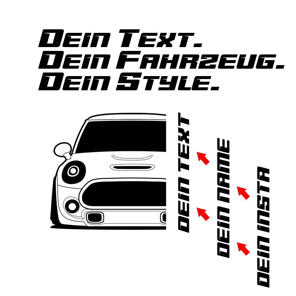 Mini Cooper S BJ 2014 – personalisierbares Shirt & Hoodie