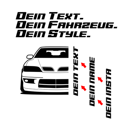 Nissan Primera GT P11 BJ 1996 – personalisierbares Shirt & Hoodie