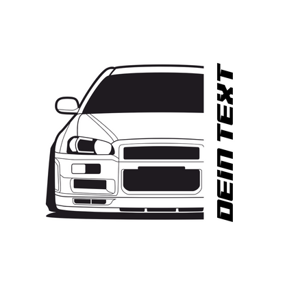 Nissan Skyline R34 GTR BJ 1999 – personalisierbares Shirt & Hoodie