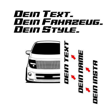 Nissan Elgrand E51 BJ 2002 – personalisierbares Shirt & Hoodie