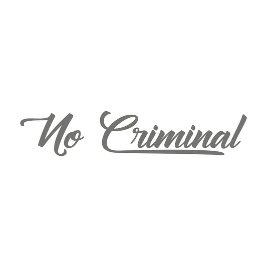 No Criminal WSS 17 cm Sticker