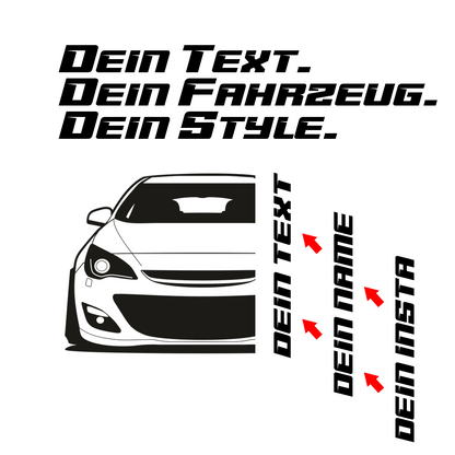 Opel Astra J MY 2009 – customizable Shirts & Hoodies