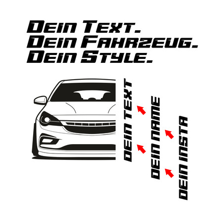 Opel Astra K BJ 2015 – personalisierbares Shirt & Hoodie