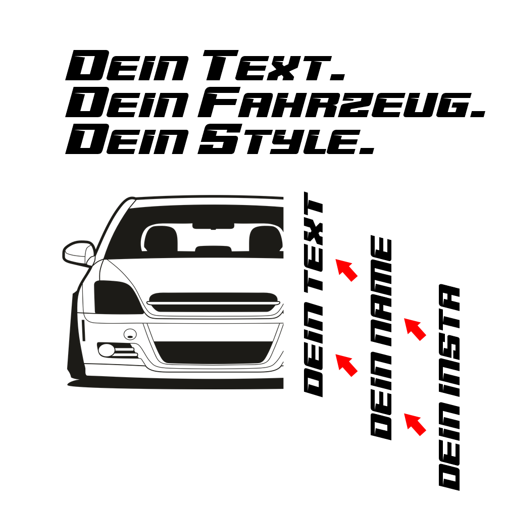 Opel Vectra C MY 2002 – customizable Shirts & Hoodies