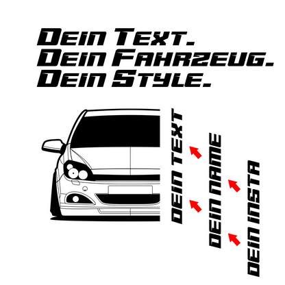 Opel Astra GTC BJ 2005 – personalisierbares Shirt & Hoodie