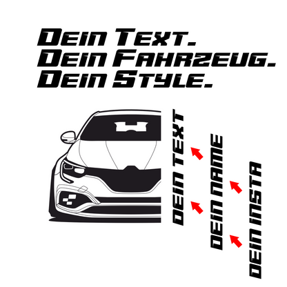 Renault Megane RS BJ 2018 – personalisierbares Shirt & Hoodie