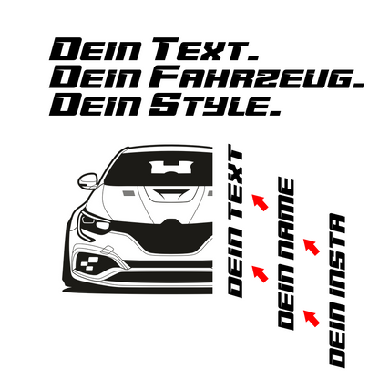 Renault Megane RS Trophy BJ 2018 – personalisierbares Shirt & Hoodie
