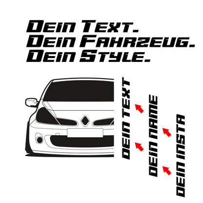 Renault Clio RS Phase 1 BJ 2005 – personalisierbares Shirt & Hoodie