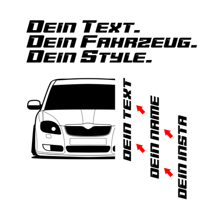 Skoda Fabia II BJ 2007 – personalisierbares Shirt & Hoodie