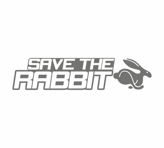 Save the Rabbit – 17 cm Autofolie Sticker