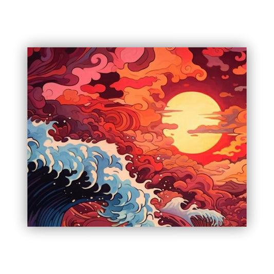 Waves Sun Japan Tankdeckel Aufkleber – Tankdeckel Ansicht