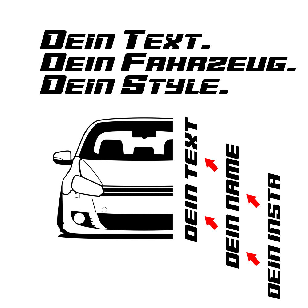 VW Golf MK6 BJ 2008 – personalisierbares Shirt & Hoodie