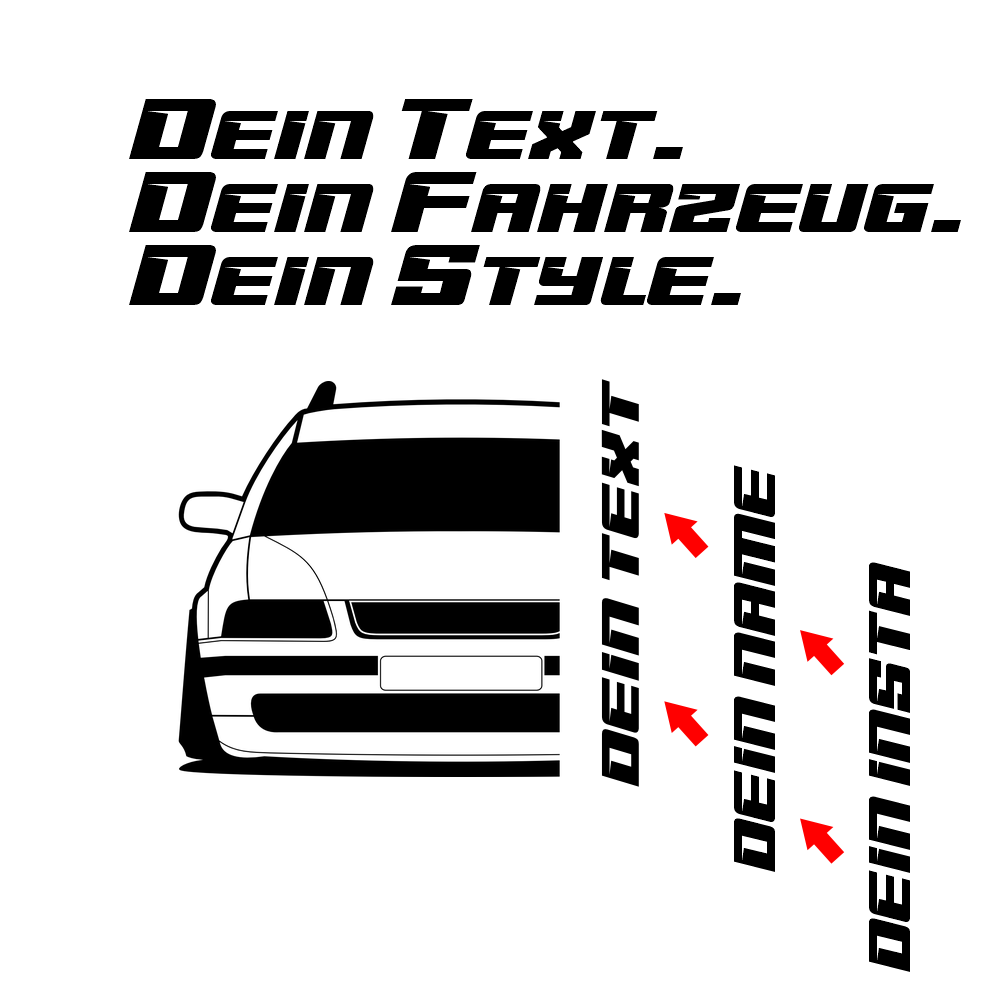 VW Passat B5 3B BJ 1996 – personalisierbares Shirt & Hoodie