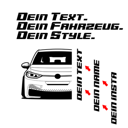 VW ID.3 E1 BJ 2019 – personalisierbares Shirt & Hoodie