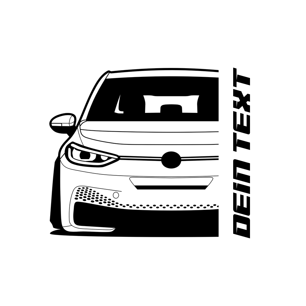 VW ID.3 E1 BJ 2019 – personalisierbares Shirt & Hoodie