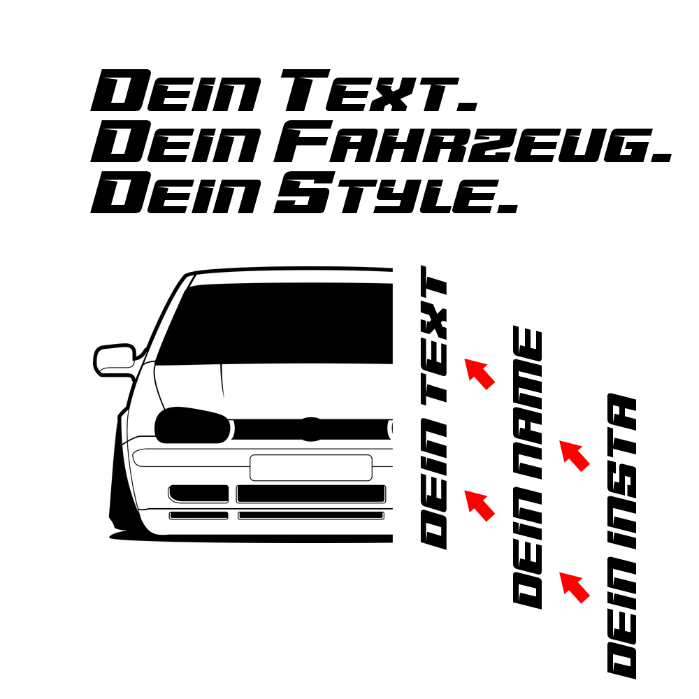 VW Golf GTI MK4 BJ 1997 – personalisierbares Shirt & Hoodie