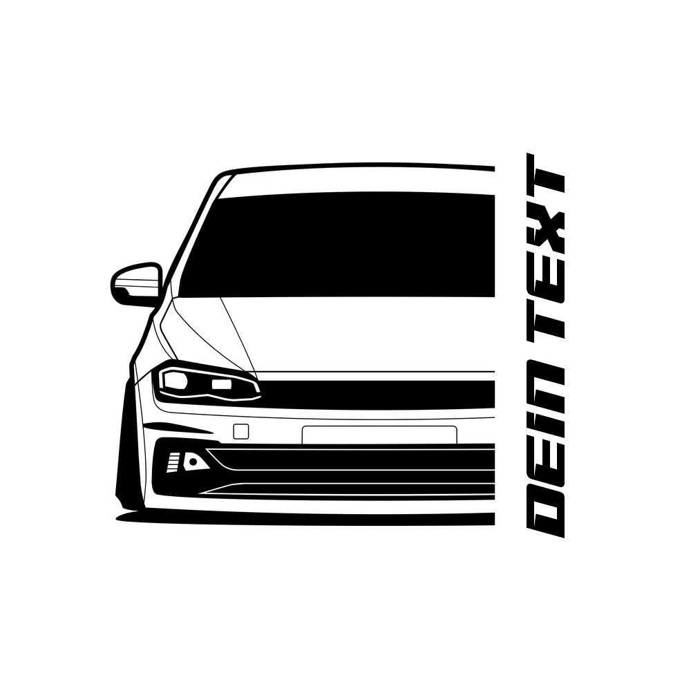 VW Polo GTI 2G MK6 BJ 2019 – personalisierbares Shirt & Hoodie