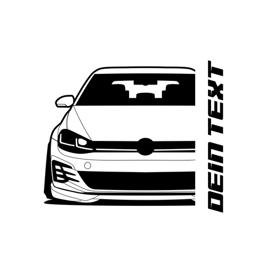 VW Golf MK 7,5 GTI TCR Facelift BJ 2019 – personalisierbares Shirt & Hoodie