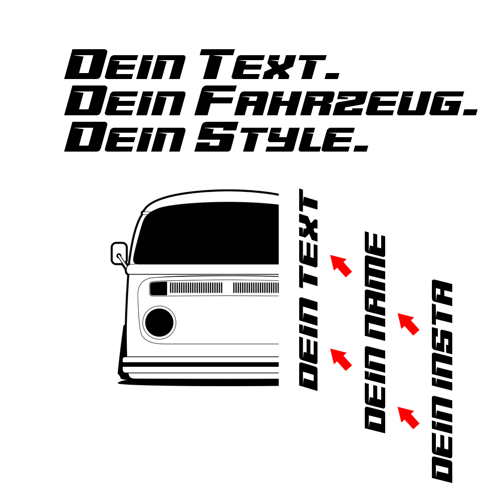 VW Transporter T2 BJ 1973 – personalisierbares Shirt & Hoodie