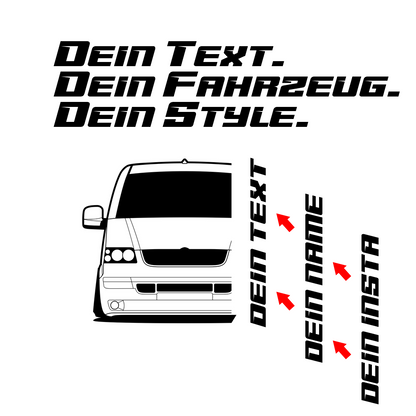 VW Multivan II T5 BJ 2003 – personalisierbares Shirt & Hoodie