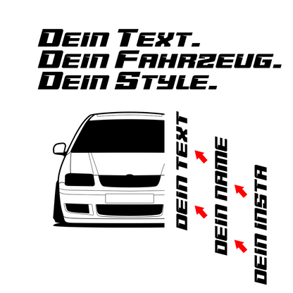 VW Polo 9N3 MK4 BJ 2005 – personalisierbares Shirt & Hoodie