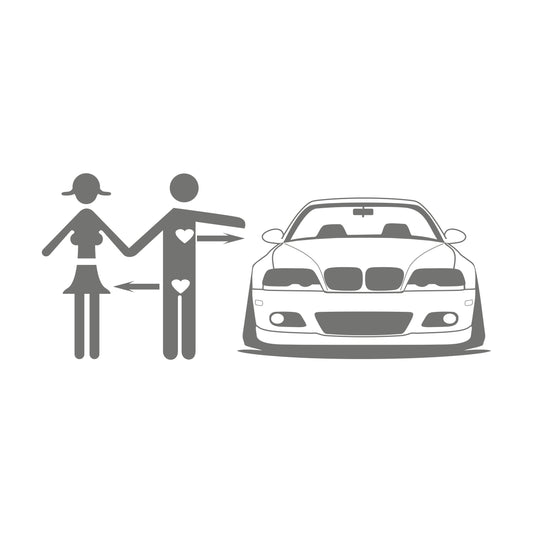 bmw e 46 love – 17 cm Autofolie Sticker