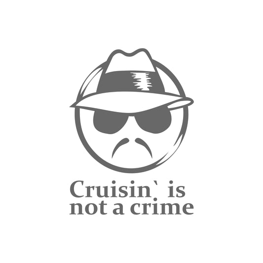 Cruisin Is Not a Crime Head II Sticker