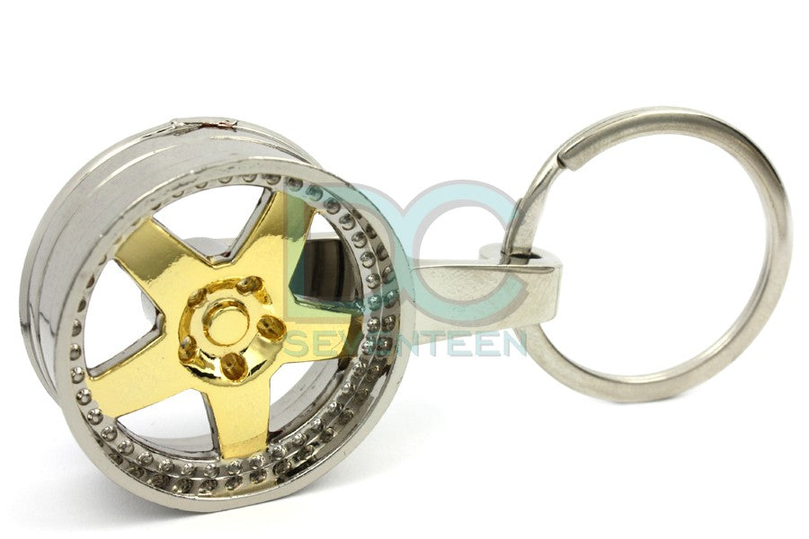 5-spoke rim gold chrome