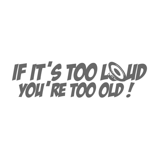 If It's Too Loud You Are Too Old 17 cm Sticker