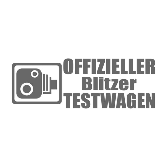 Offizieller Blitzer Testwagen 17 cm Sticker